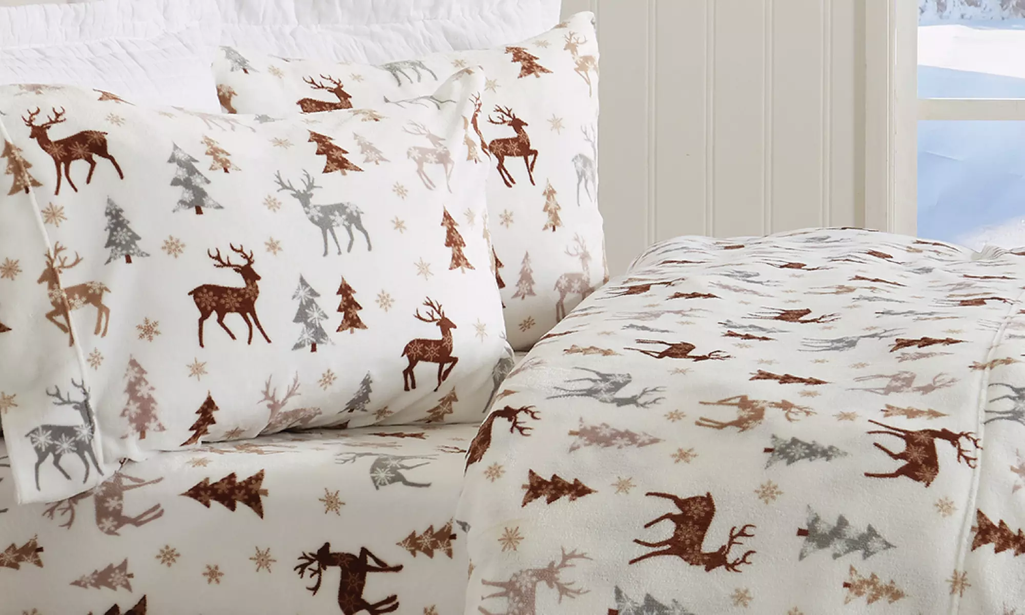 Ultra Soft Velvet Plush Printed Bed Sheet Set