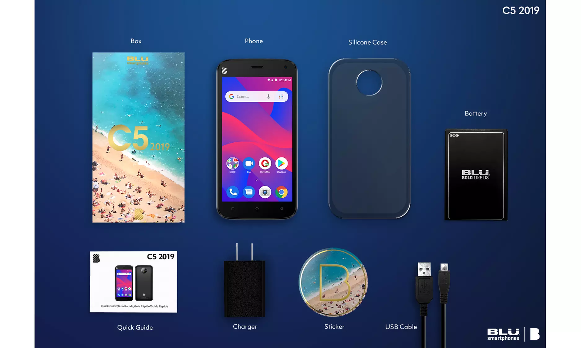 BLU C5 2019 C110L 16GB GSM Unlocked Phone - Primary Image