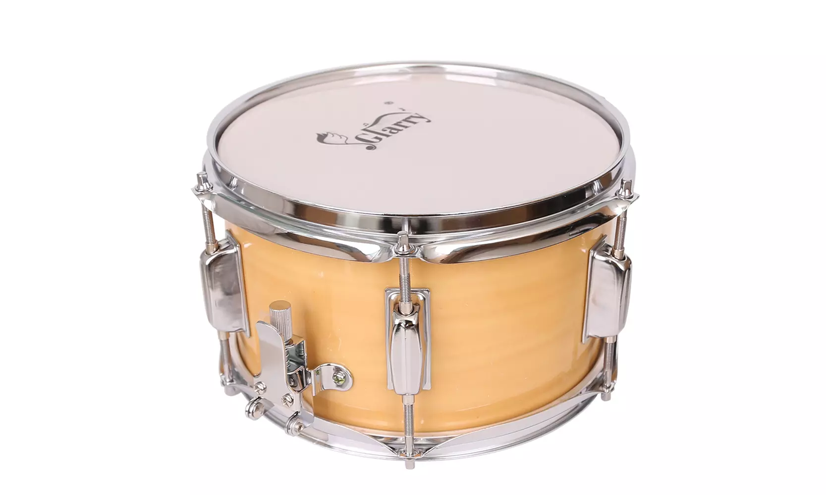 Glarry 10 x 6" Snare Drum Poplar Wood Drum Percussion Set Wood Color - Primary Image