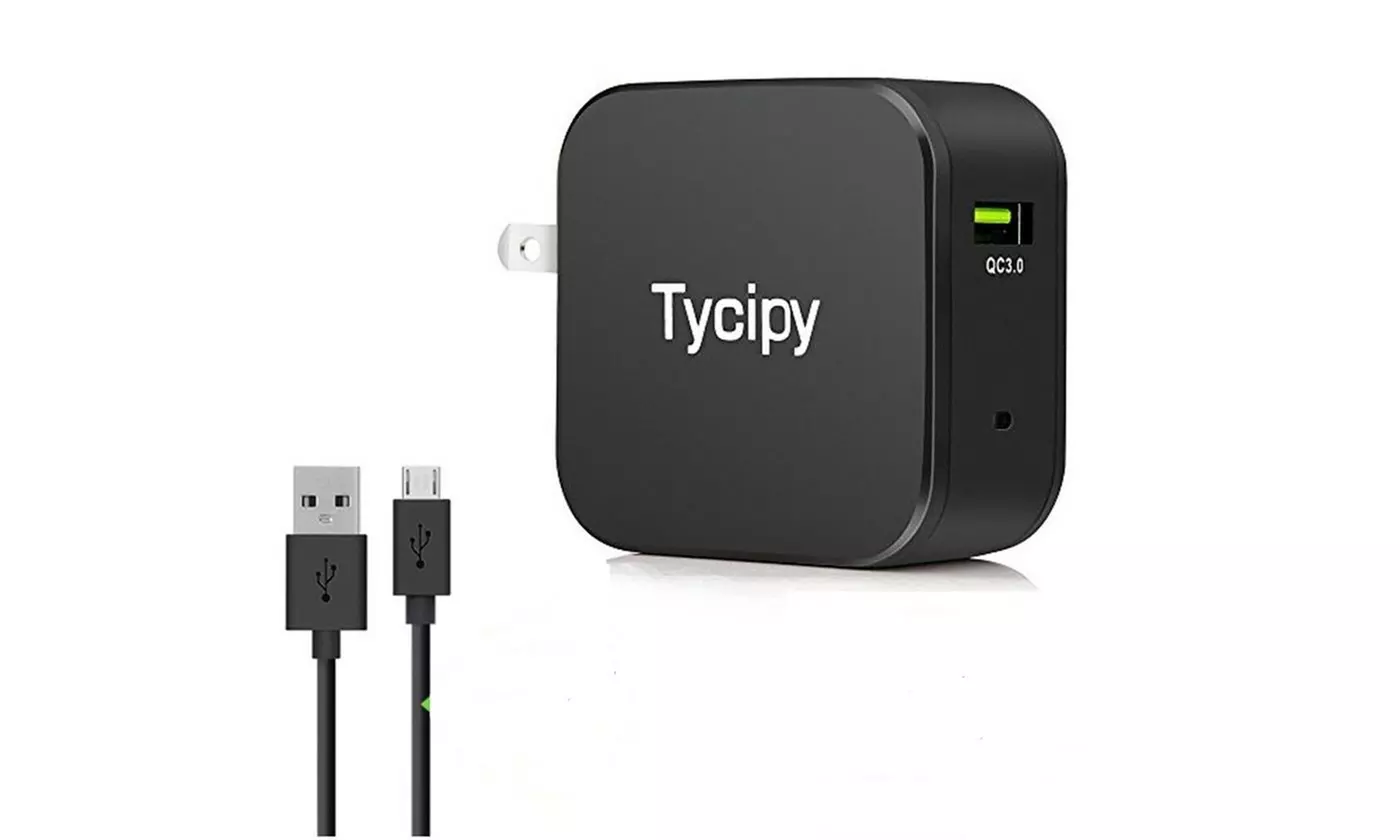 18W Fast Quick Charge QC 3.0 USB Wall Charger Adapter US Plug For iPhone/Samsung - Primary Image