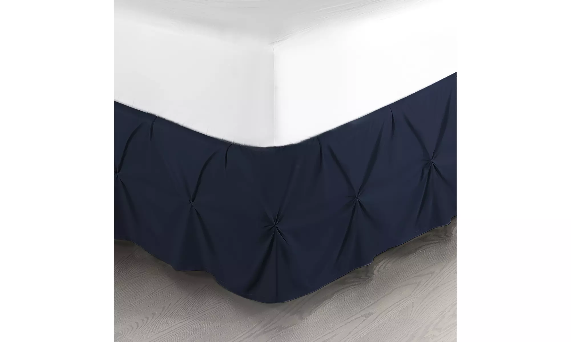 Nestl Pinch Pleat Bed Skirt - 14 inch Tailored Drop Pintuck Dust Ruffle