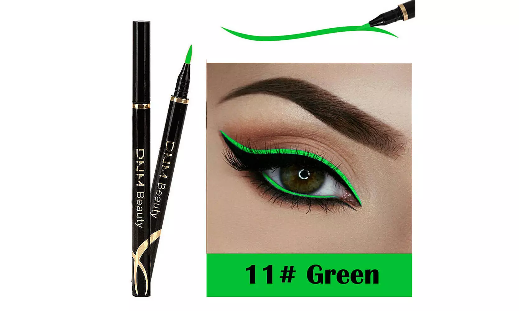 1-2 Pack Colorful Eyeliner Waterproof Long Lasting Liquid Eye Liner Pen Tool