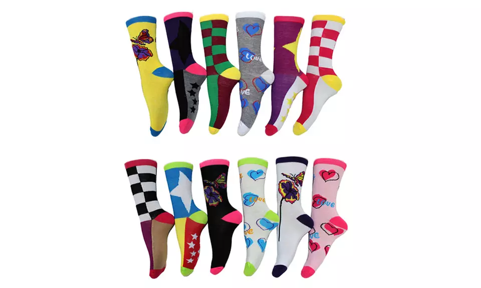 Frenchic Women's Crew Socks (12-Pairs) - Primary Image