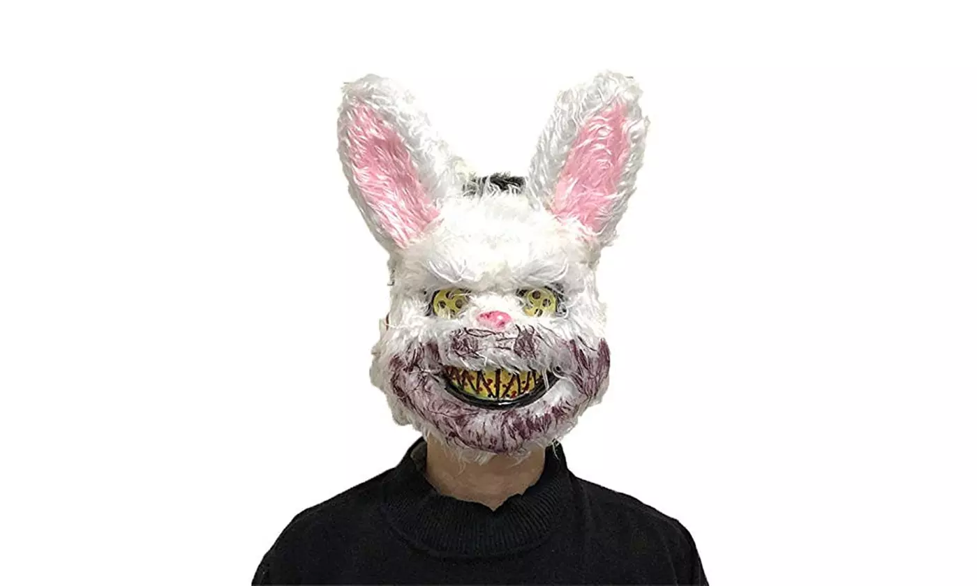 Bunny Rabbit Bloody Mask Creepy Scary for Halloween Party Costumes Cosplay - Second Medium