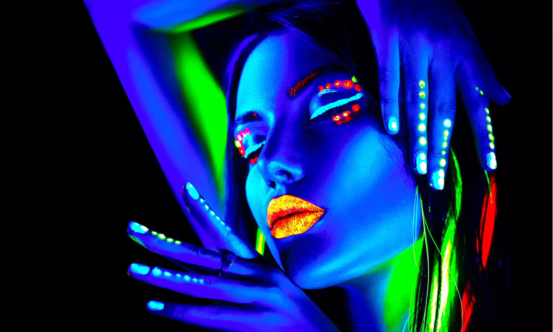 Neon UV Glow in the Dark Face and Body Paint - Second Medium
