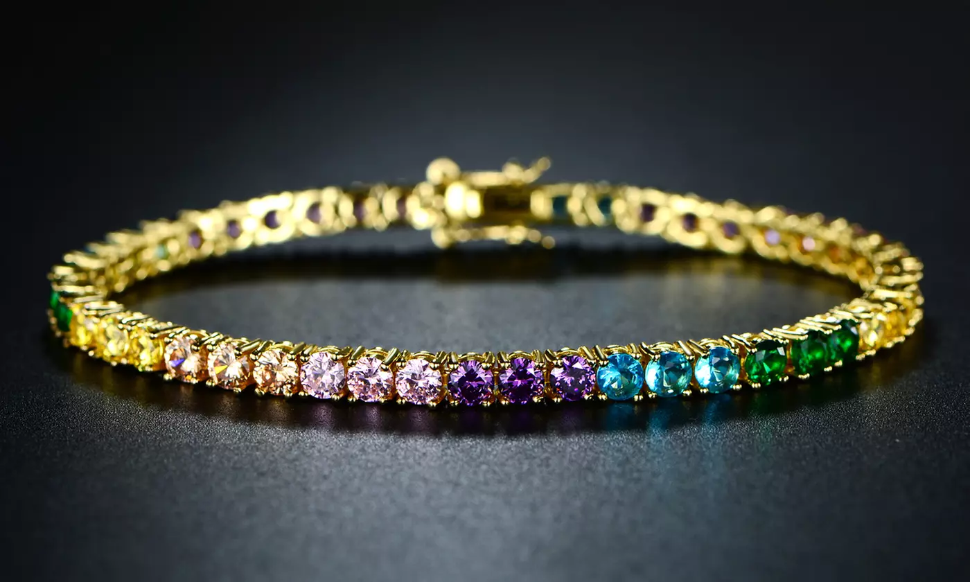 Peermont 26.72ctw. Brilliant-Cut Multi Lab-Created Gemstone Bracelet - Primary Image