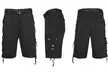 Men's Washed Cotton Slim-Fit Belted Cargo Military Shorts - Second Medium