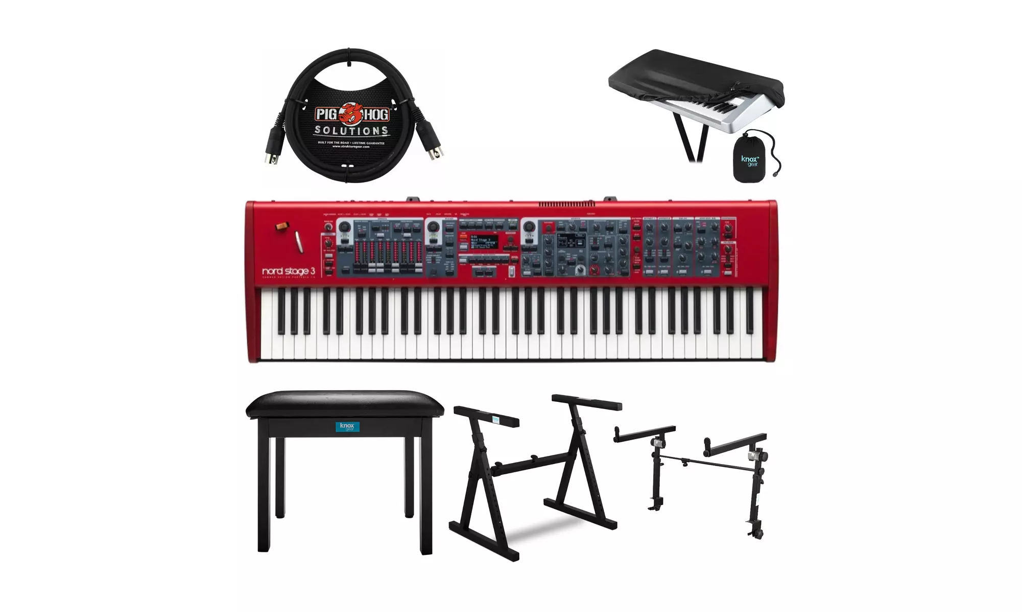 Nord Stage 3 HP76 76-Key Hammer-Action Keyboard Bundle with Accessories - Primary Image