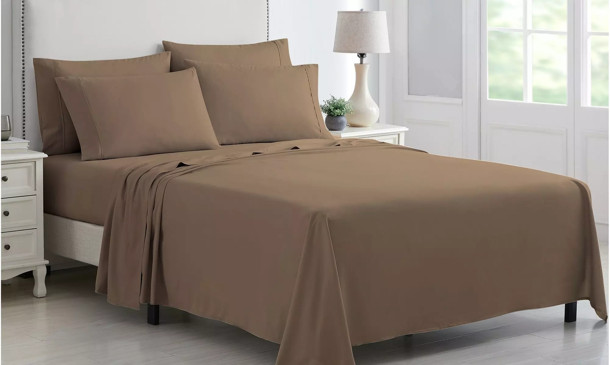 Kathy Ireland 6 Piece Brushed Microfiber Sheet Set