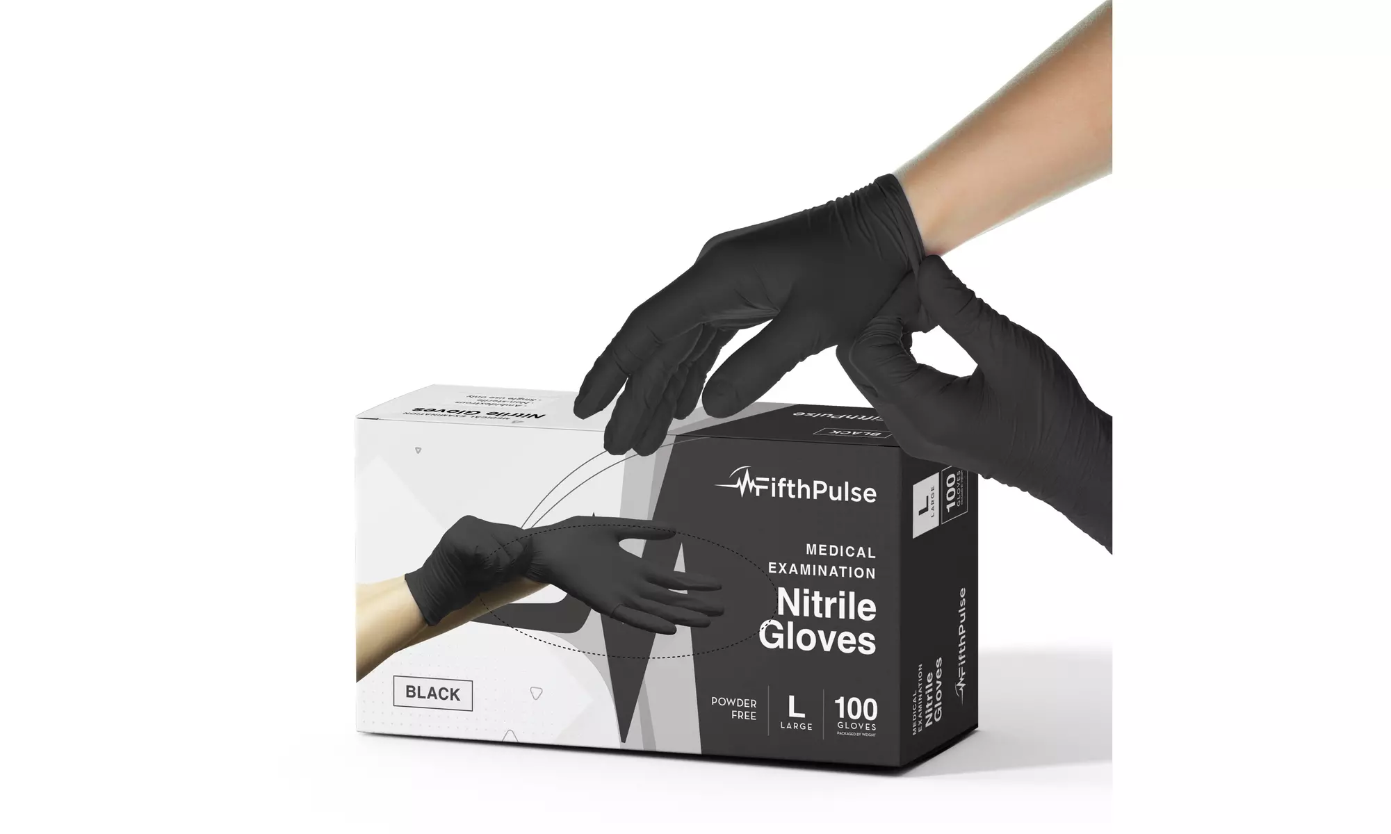 Fifth Pulse Nitrile Exam Latex Free & Powder Free Gloves - Box of 100