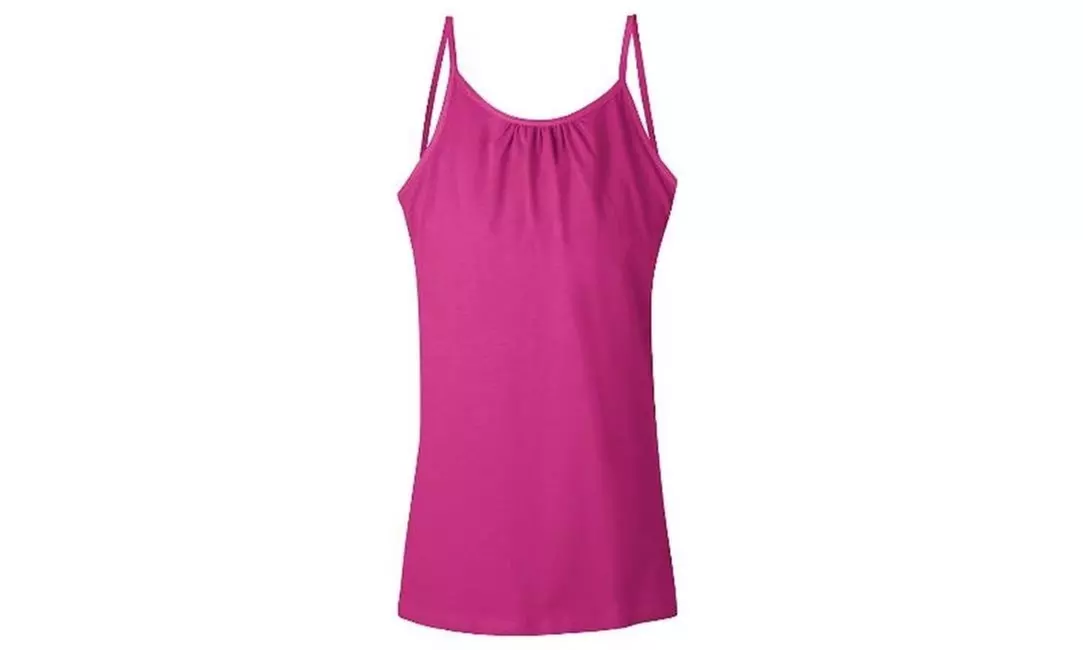 Hanes K702 Girls Cami with Shelf Bra Amaranth - Large - Primary Image