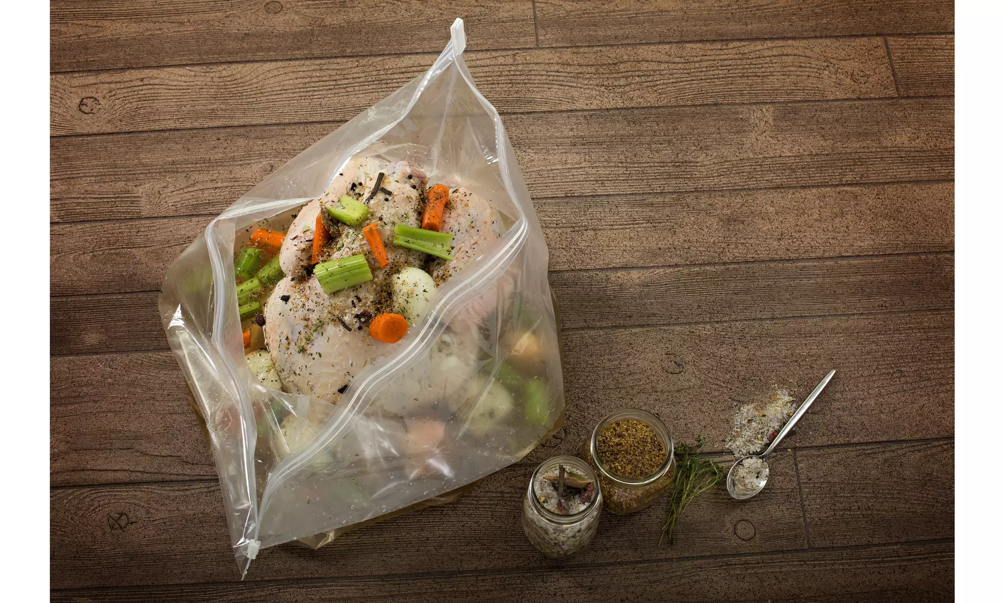 Large Heavy Duty Brine Bags for Turkey or Ham with Twine (2 Pack) - Primary Image