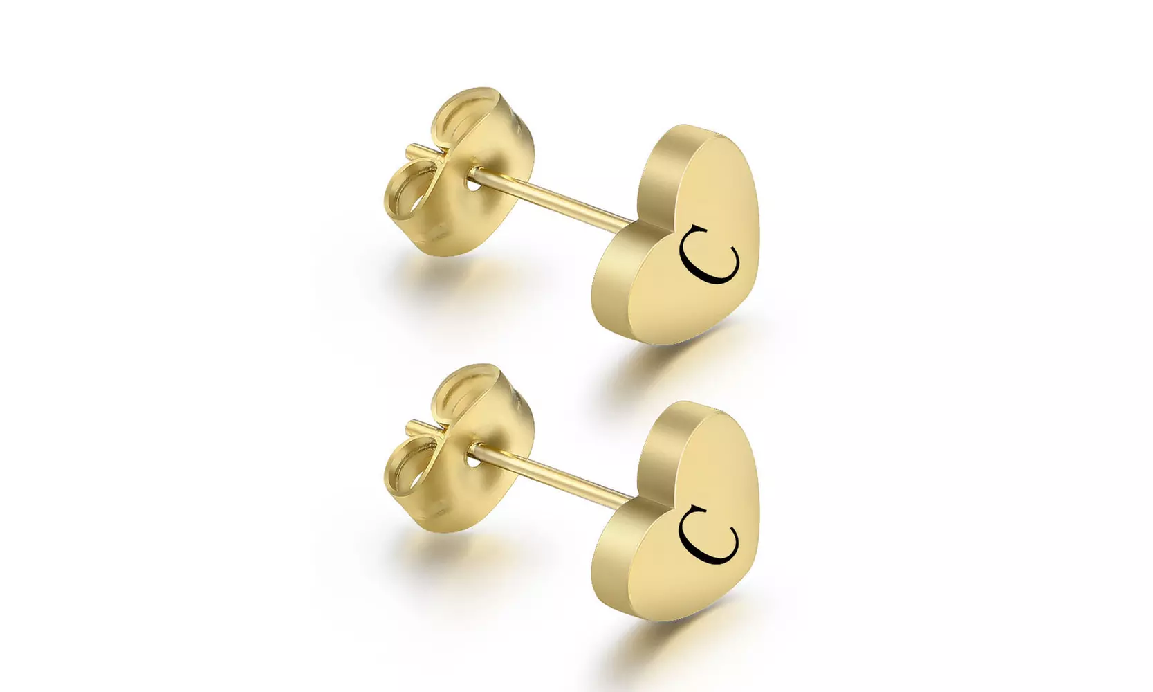 Initial Stud Earrings 14K Gold Plated Dainty Letter Earrings 