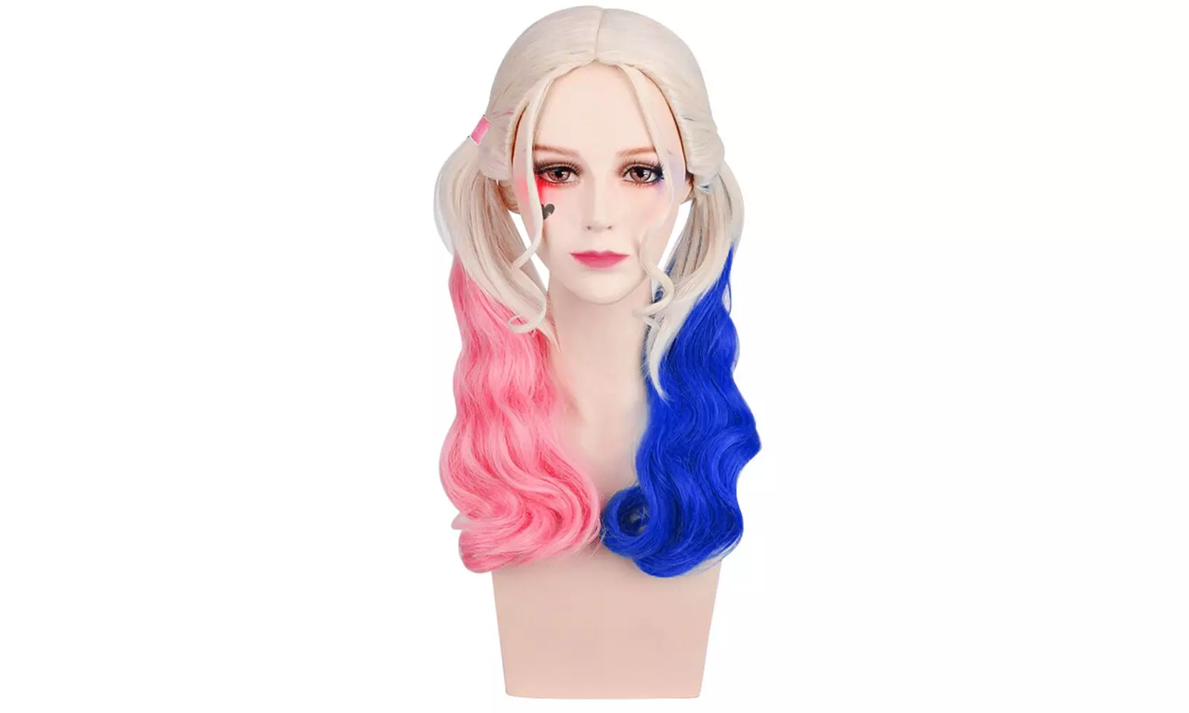 Suicide Squad Harley Quinn Wig Gradient Hair Blue Pink Fancy Cosplay Party Wigs - Second Medium