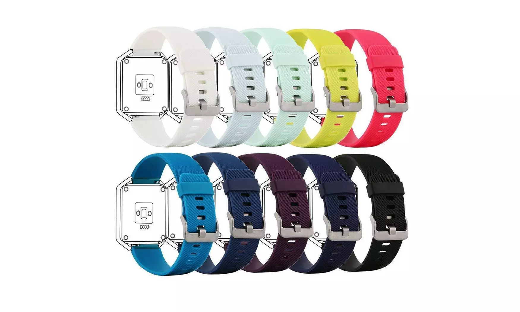 Fitbit Blaze Watch Replacement Band Accessories Wristband Small Size 10 Pack - Primary Image
