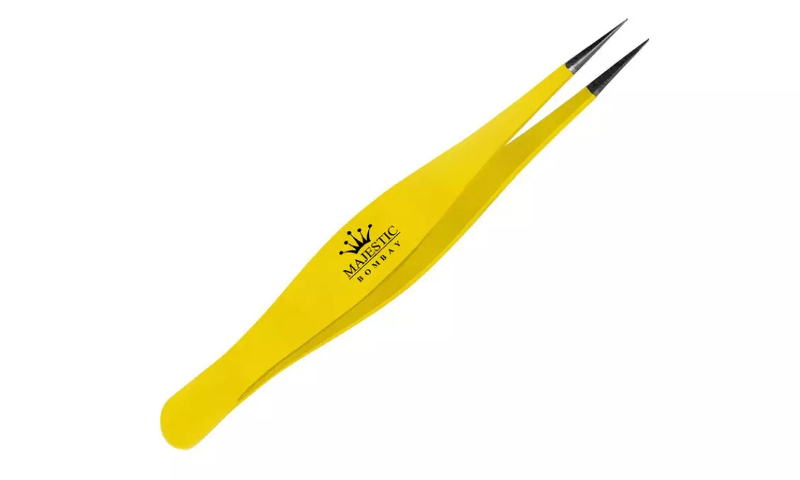 Surgical Tweezers for Ingrown Hair - Precision Sharp Needle Nose Pointed Tweezer - Second Medium