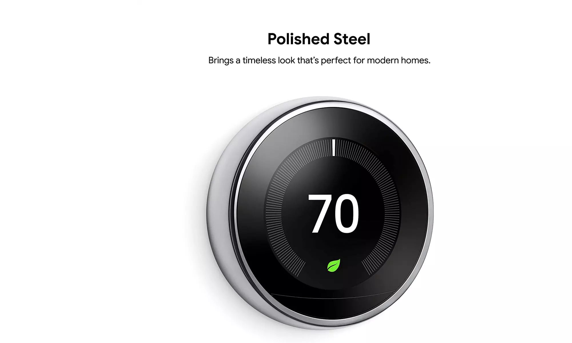 Nest Learning Thermostat - 3rd Generation - Polished Steel - Second Medium