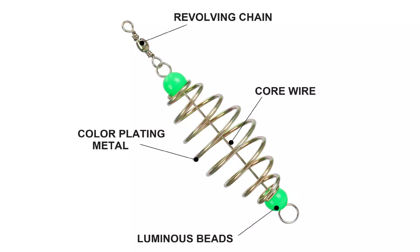 24Pcs Fishing Bait Trap Cage Feeder Holder with Pendant Bead