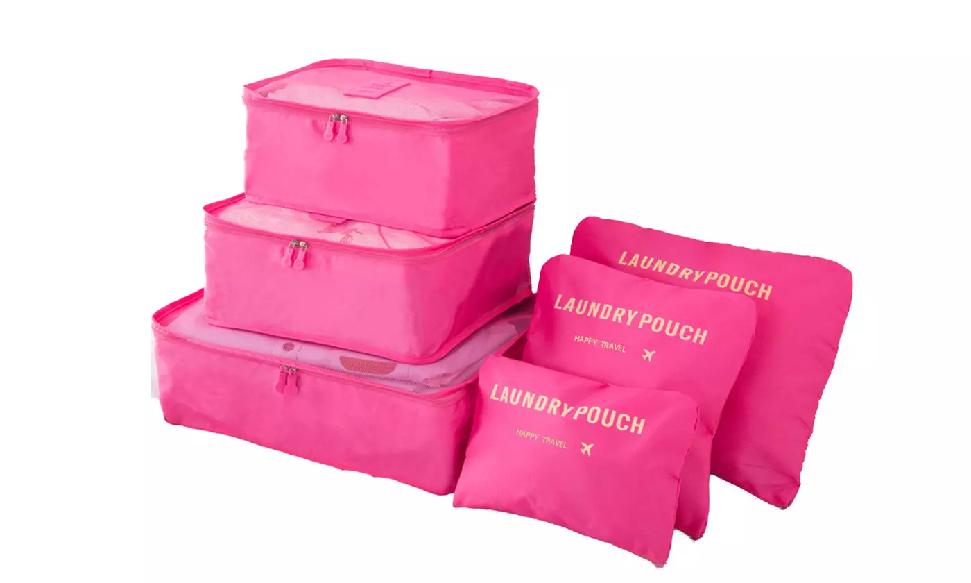 6Pcs/Set Travel Storage Bag for Clothes Luggage Packing Cube Organizer Suitcase