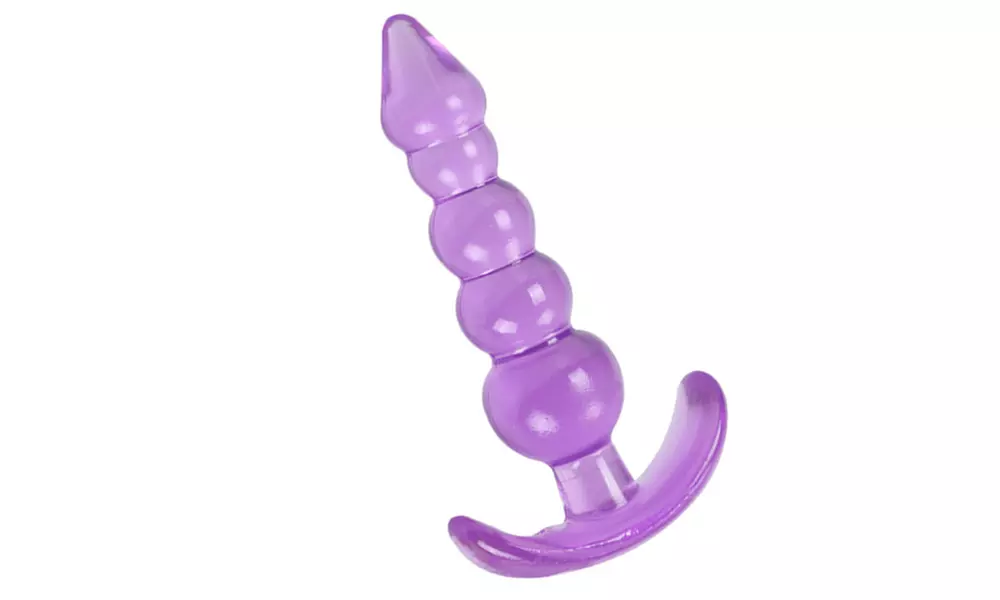 Silicone TPE Ribbed Dildo For Beginner Anal Massagers - Primary Image