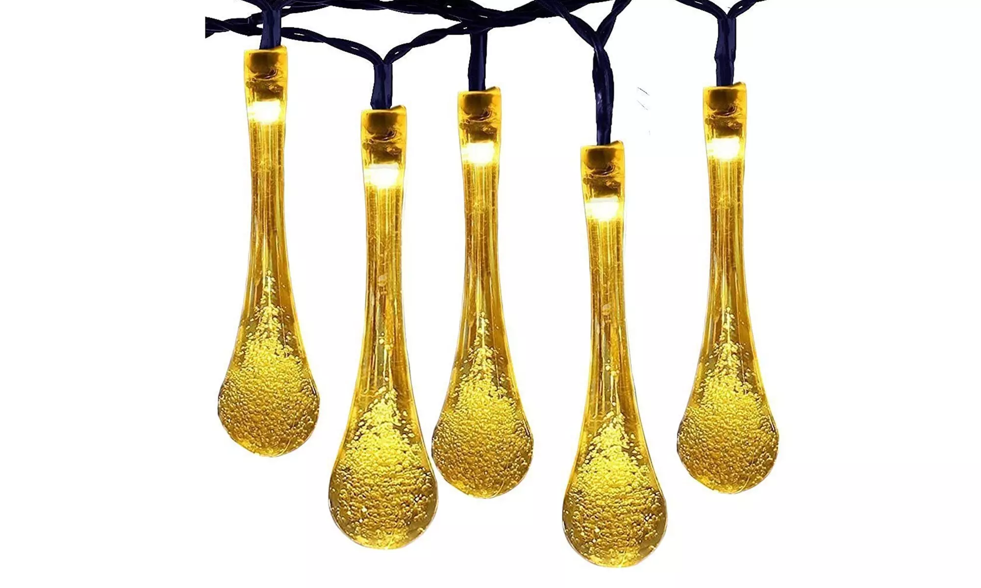 Solar String Lights 30 LED 25.6ft 8 Lighting Modes Waterproof for Party Decor - Primary Image