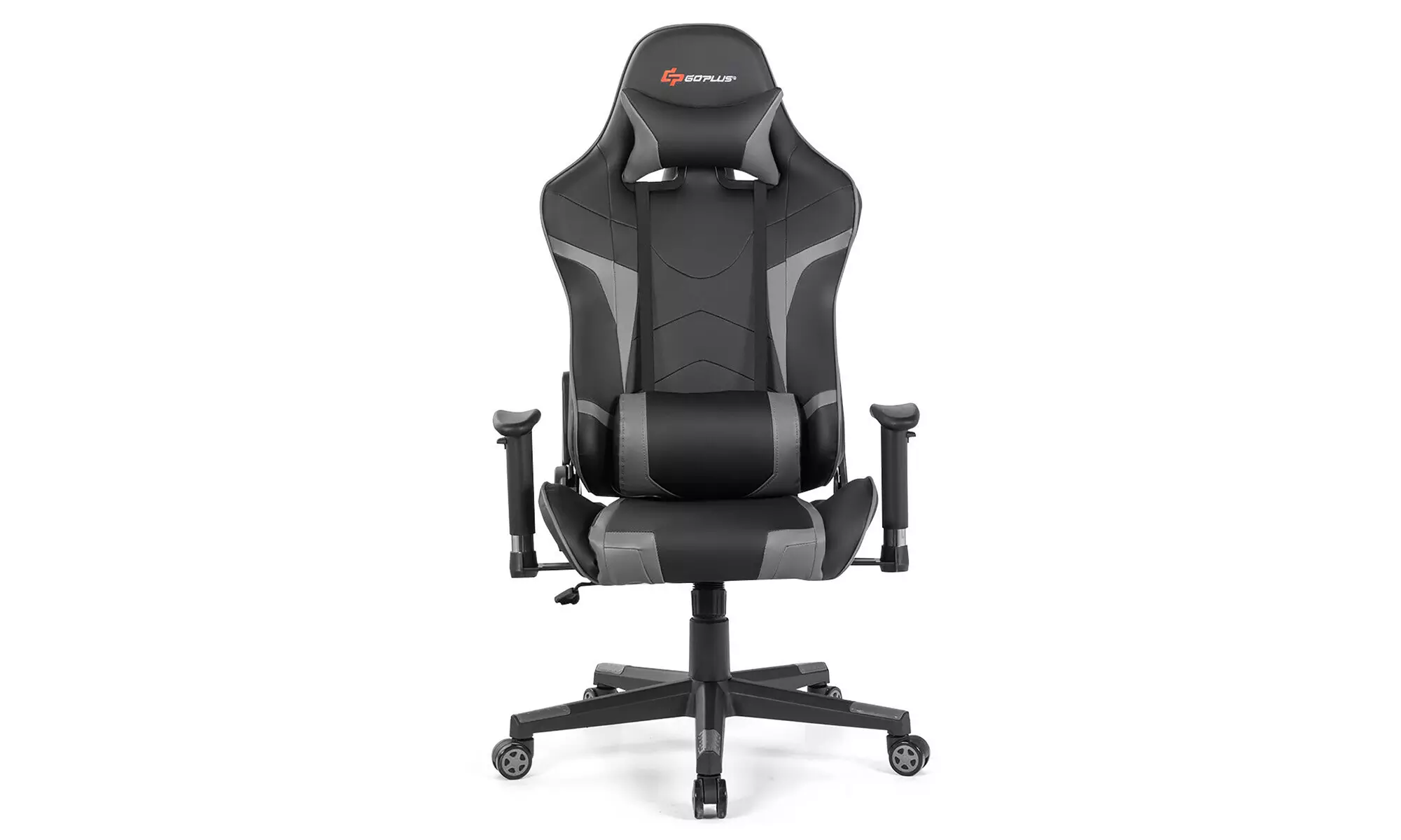 Reclining Massage Gaming Chair with Lumbar Support and Headrest