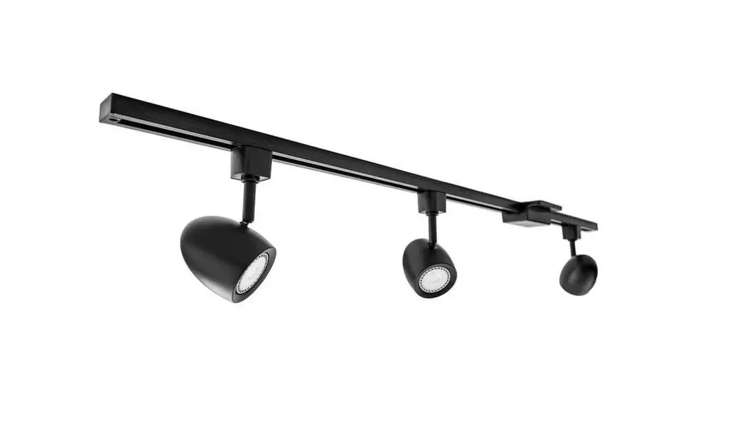 MR16GU10 LED 27K DBL M4 Ostrich Egg 3-Light LED Track Lighting Kit, 44.5", Black - Primary Image