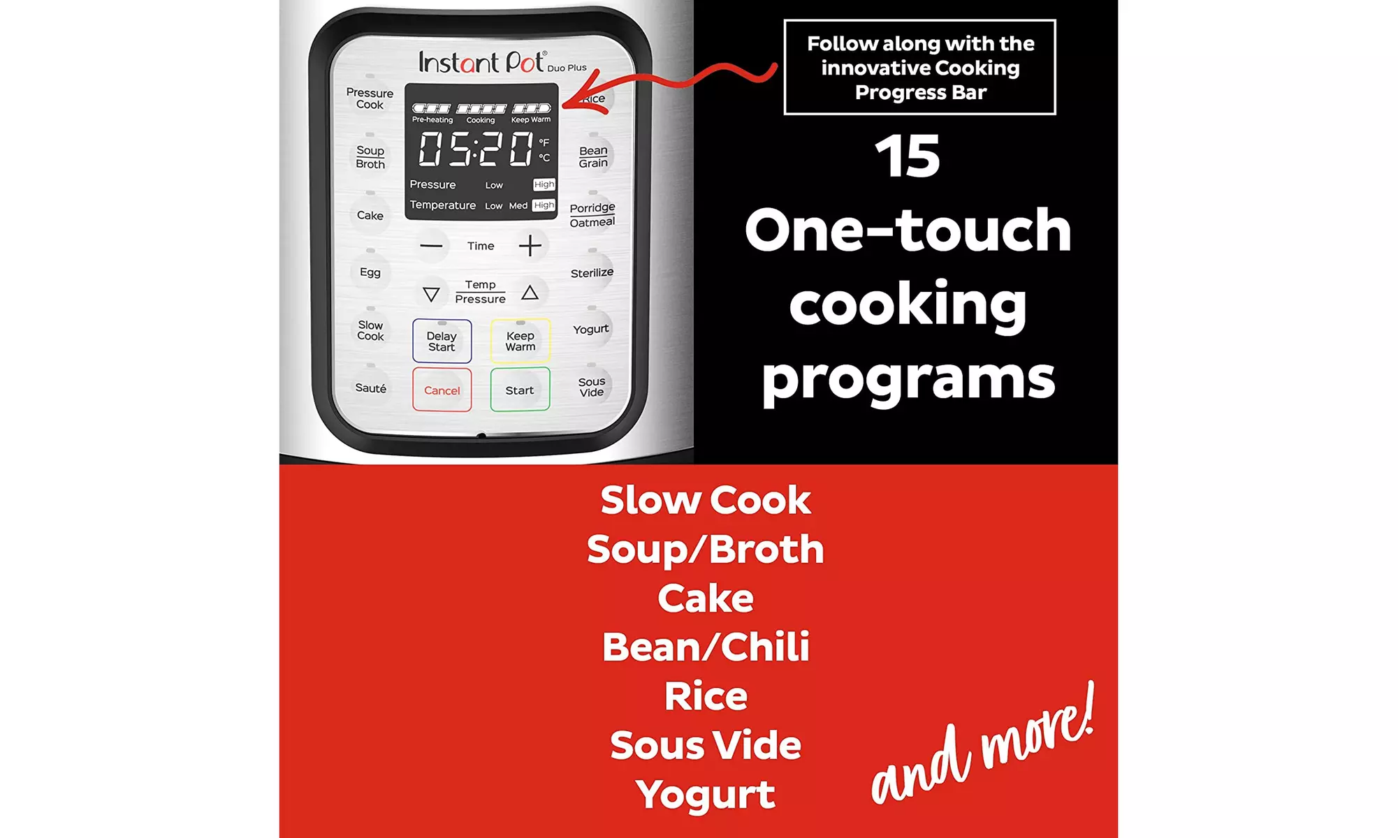 Instant Pot DUO Plus 6qt 9-in-1 Multi- Use Programmable Slow Cooker- New