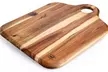 Acacia Wood Cutting Board with Wooden Handle. FDA Approved. 16 x 14 in. - Second Medium