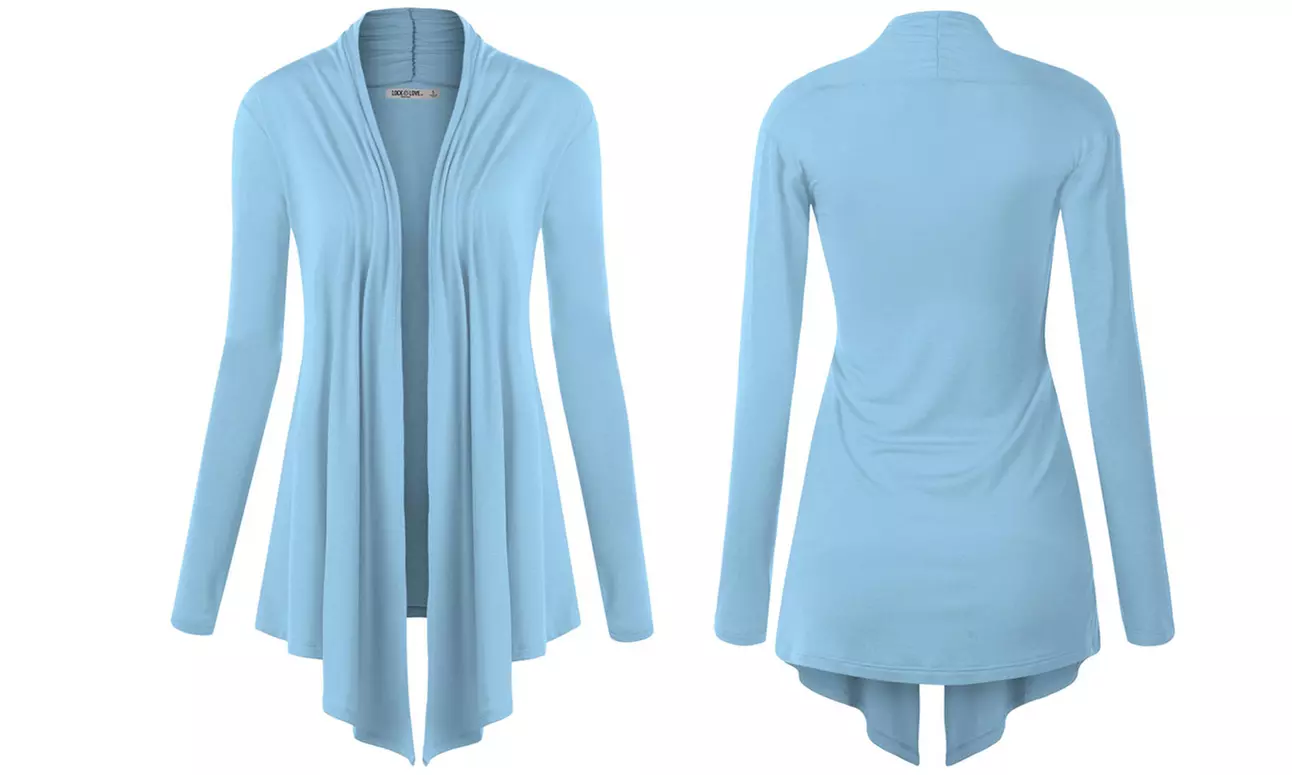 Open Front Cardigan S-3X by Made By Johnny Plus Size Sweater  