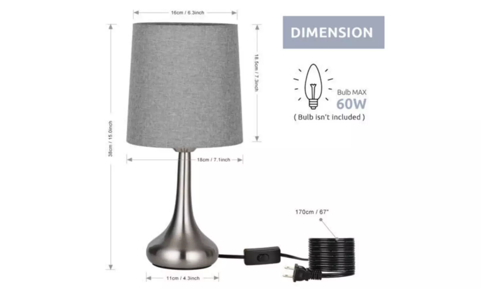 Creative table lamp Modern Bedside Light Fixtures for Bedroom Living Room