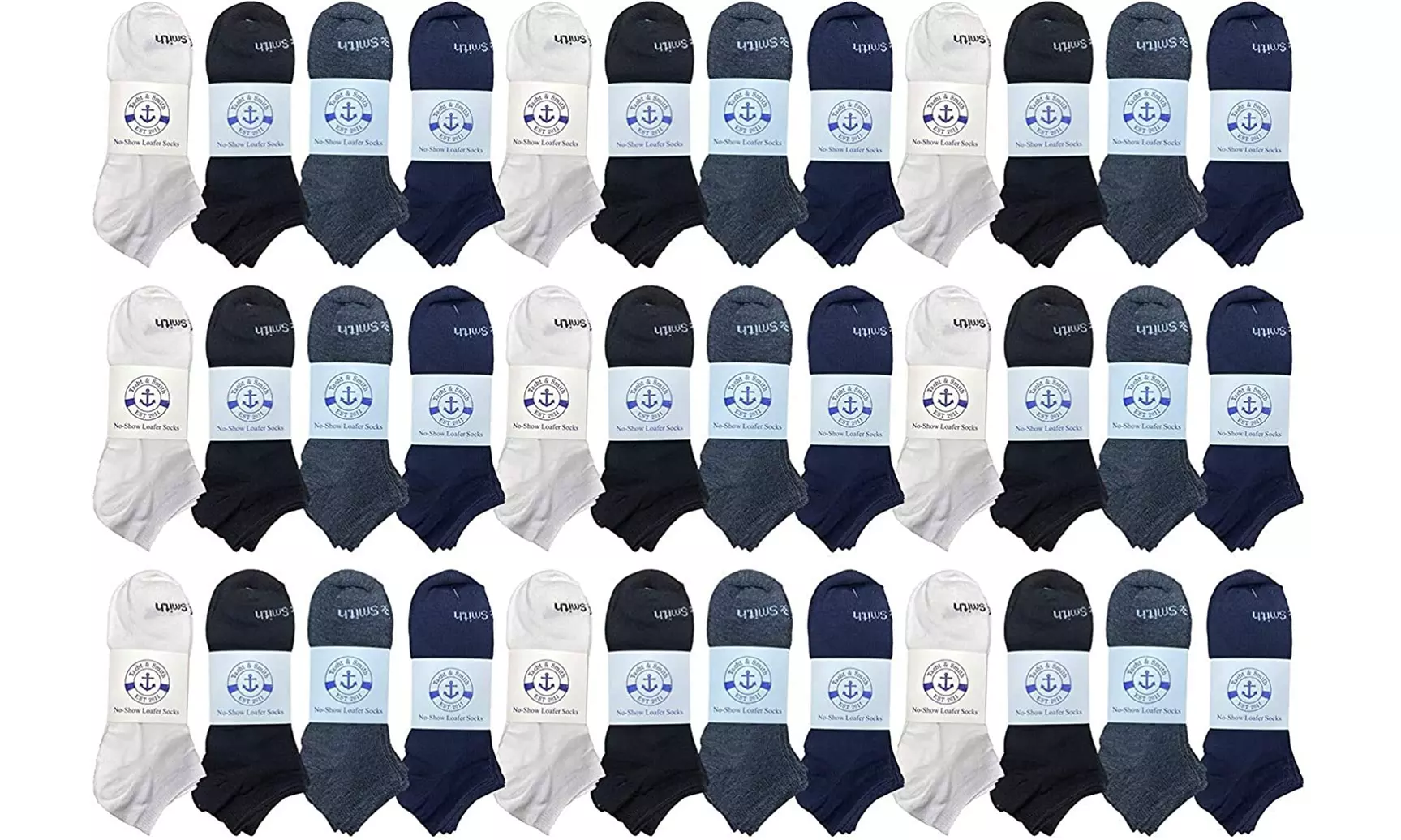 Yacht & Smith 24 Pairs of Low Cut Ankle Socks for Men Bulk Pack