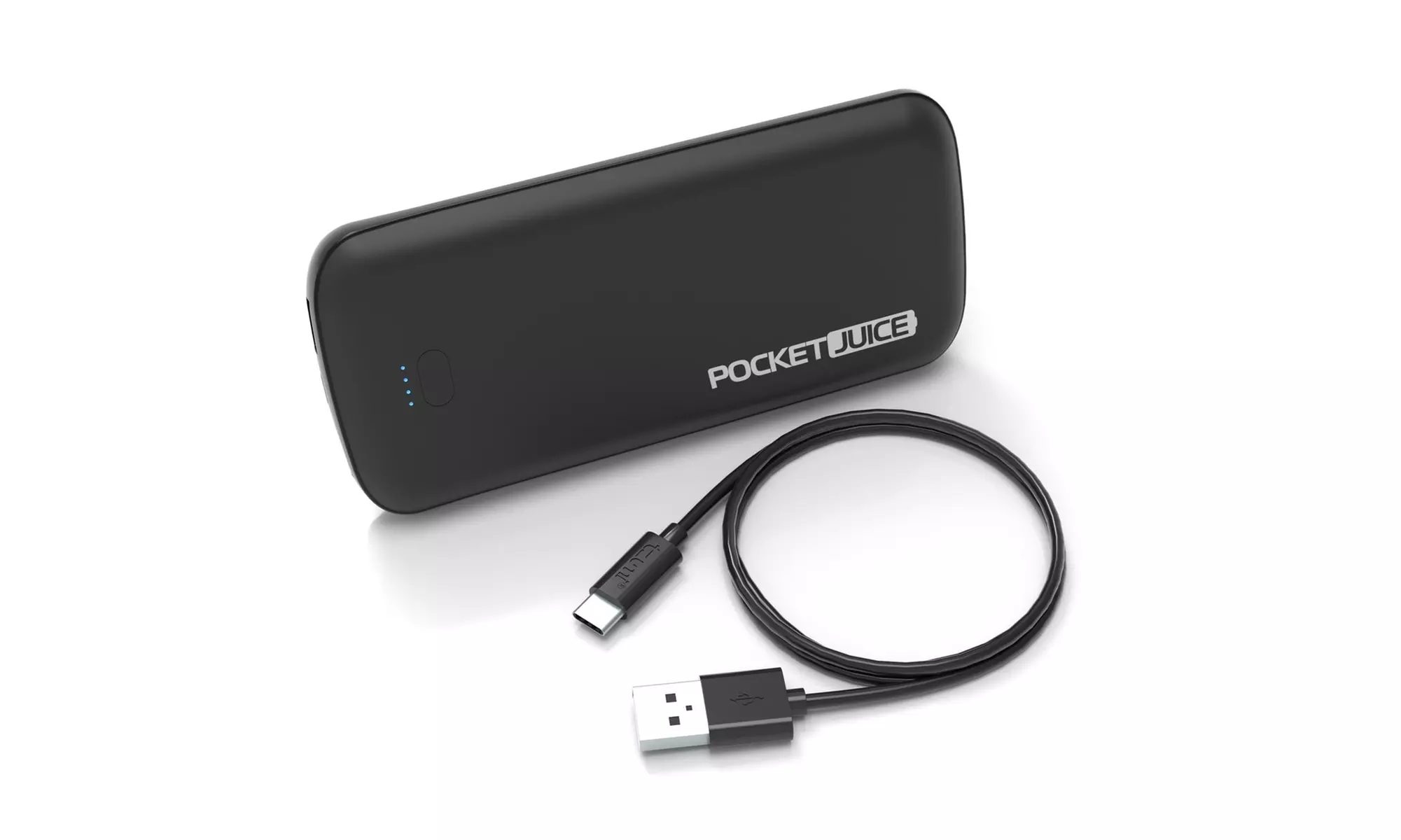 Tzumi PocketJuice Curve Series 12000 mAh Portable Power Bank Charger Black - Primary Image