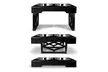 Pet Zone Designer Diner Adjustable Elevated Pet Feeder Raised Dog Bowls - Black - Second Medium