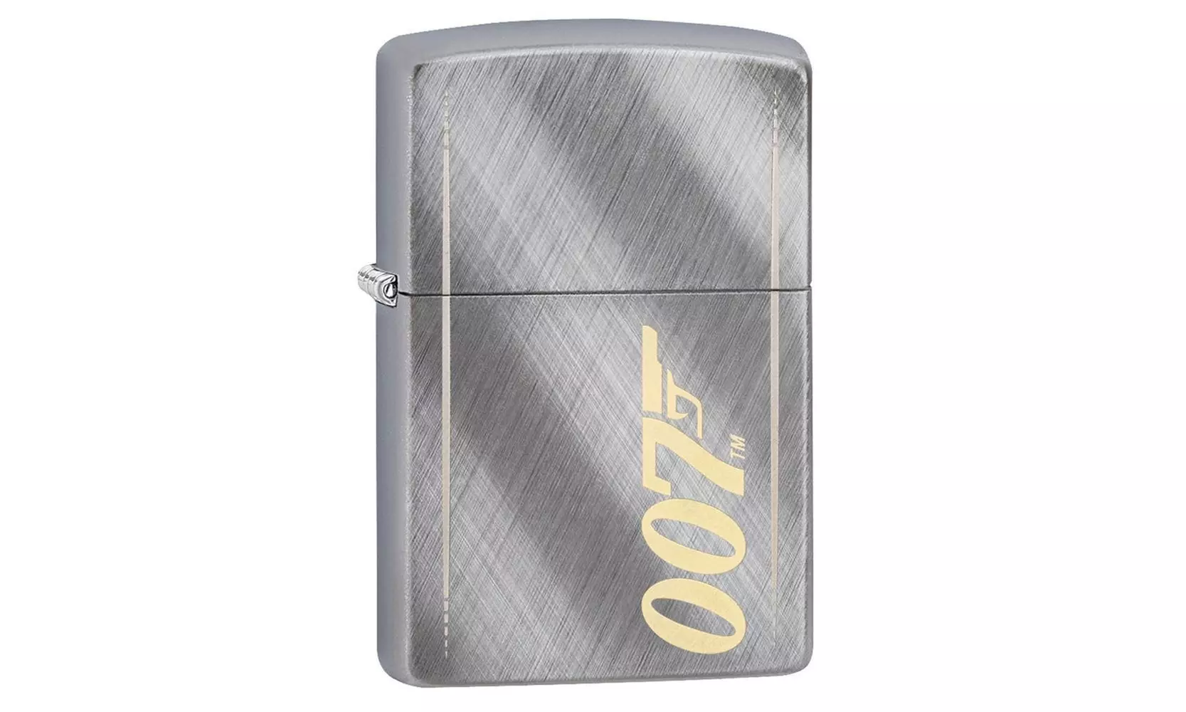 Zippo James Bond 007 Logo, Brushed Chrome, Genuine Windproof Lighter #29775 - Primary Image