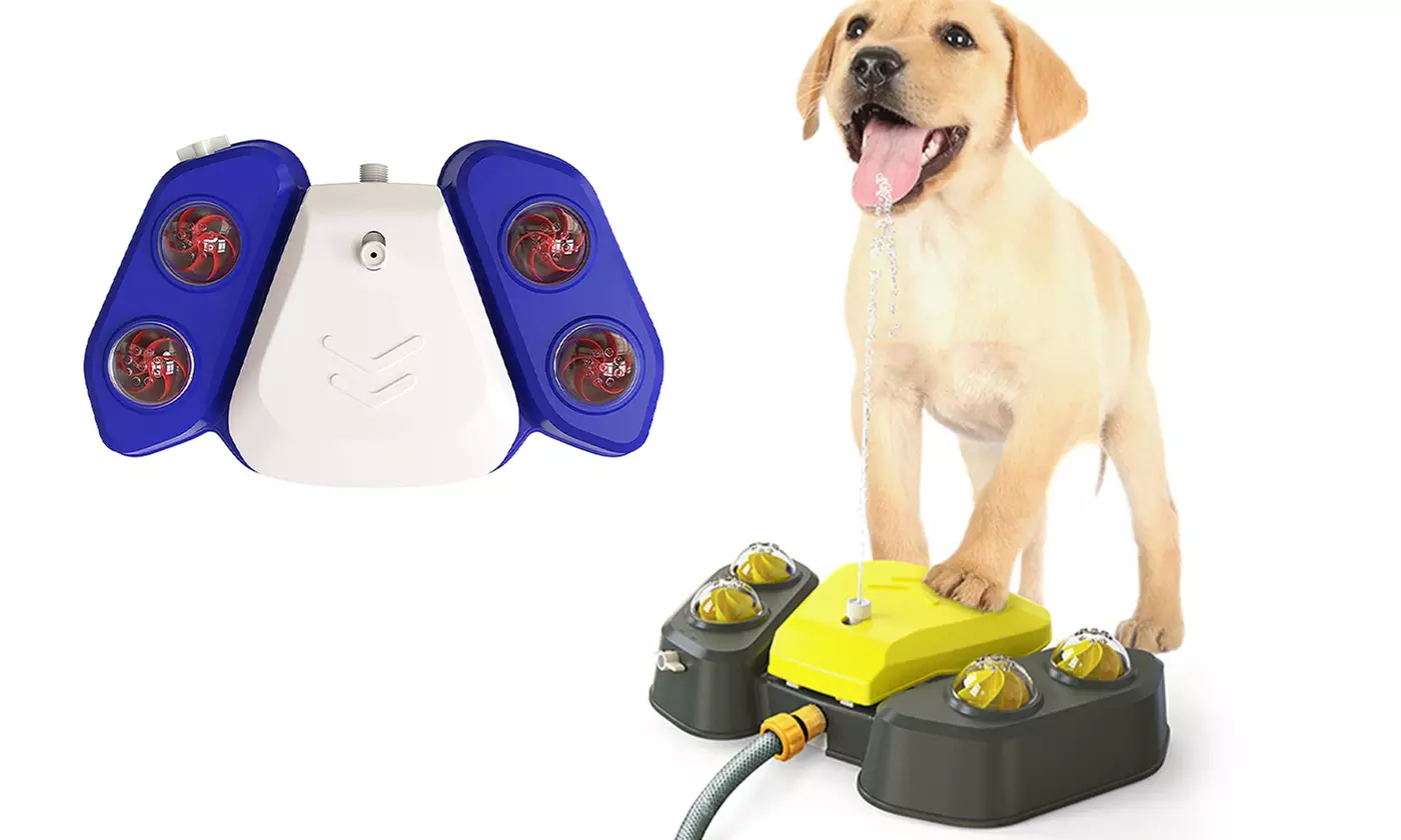 iMounTEK Pet Dog Water Fountain Step-On Activated Dog Drinking Water Dispenser - Primary Image