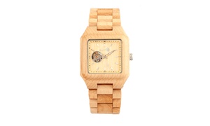 Earth Wood Unisex Watches Black Rock Automatic Collection