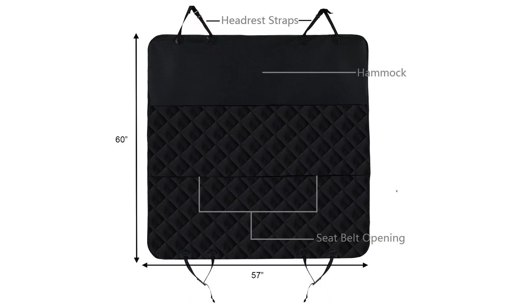 Goplus Waterproof Pet Car Seat Cover Hammock Nonslip Rubber Backing Trucks SUVs