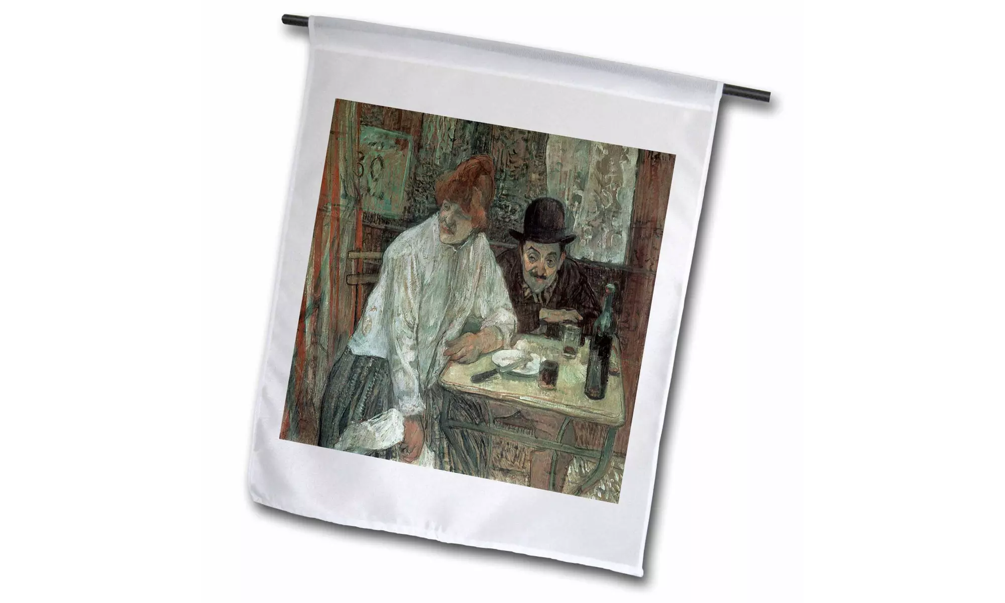  Garden Flag A la Mie by Henri De Toulouse-Lautrec Couple in a Restaurant  - Primary Image