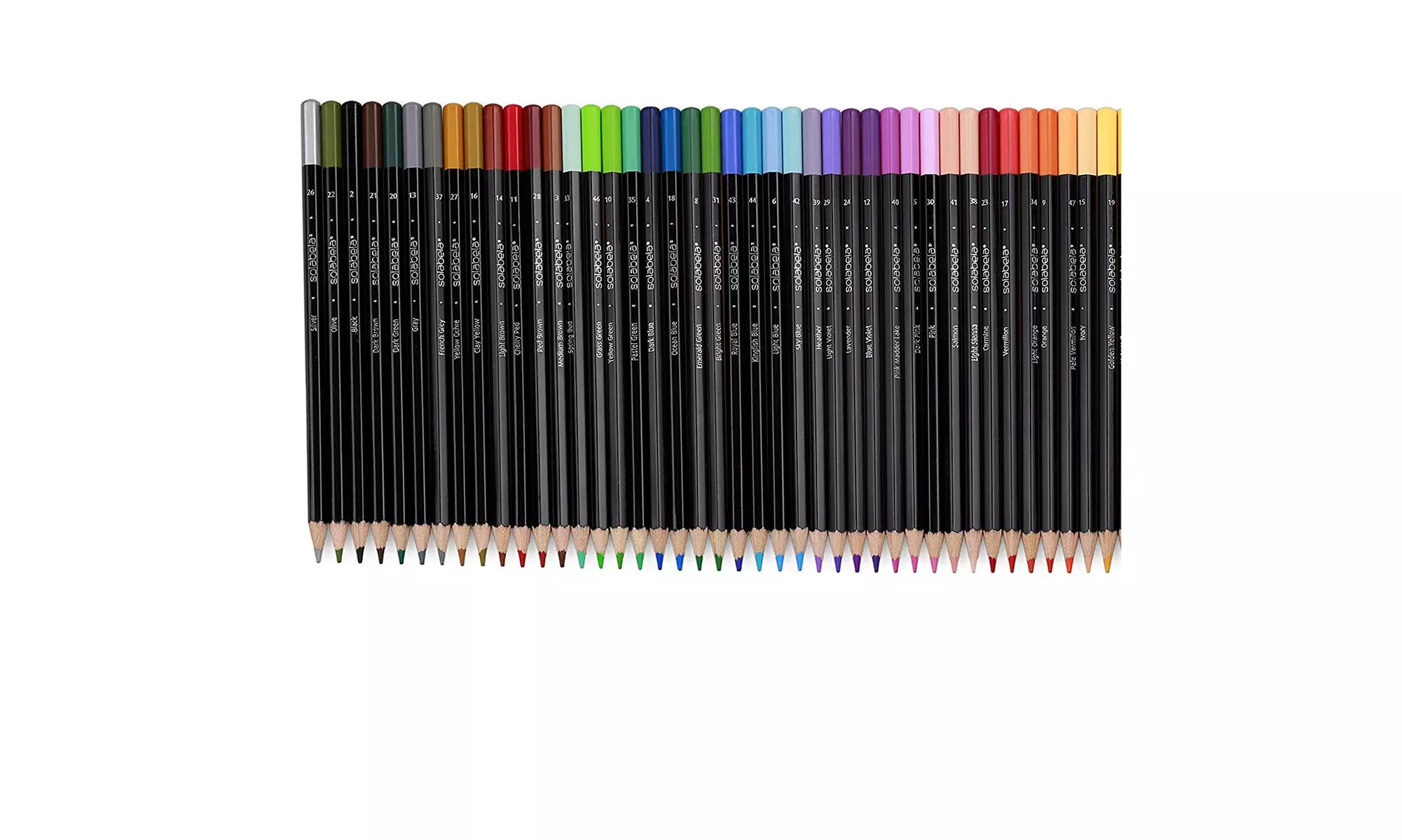 Solabela Premium Black Barrel Color Pencils - Primary Image