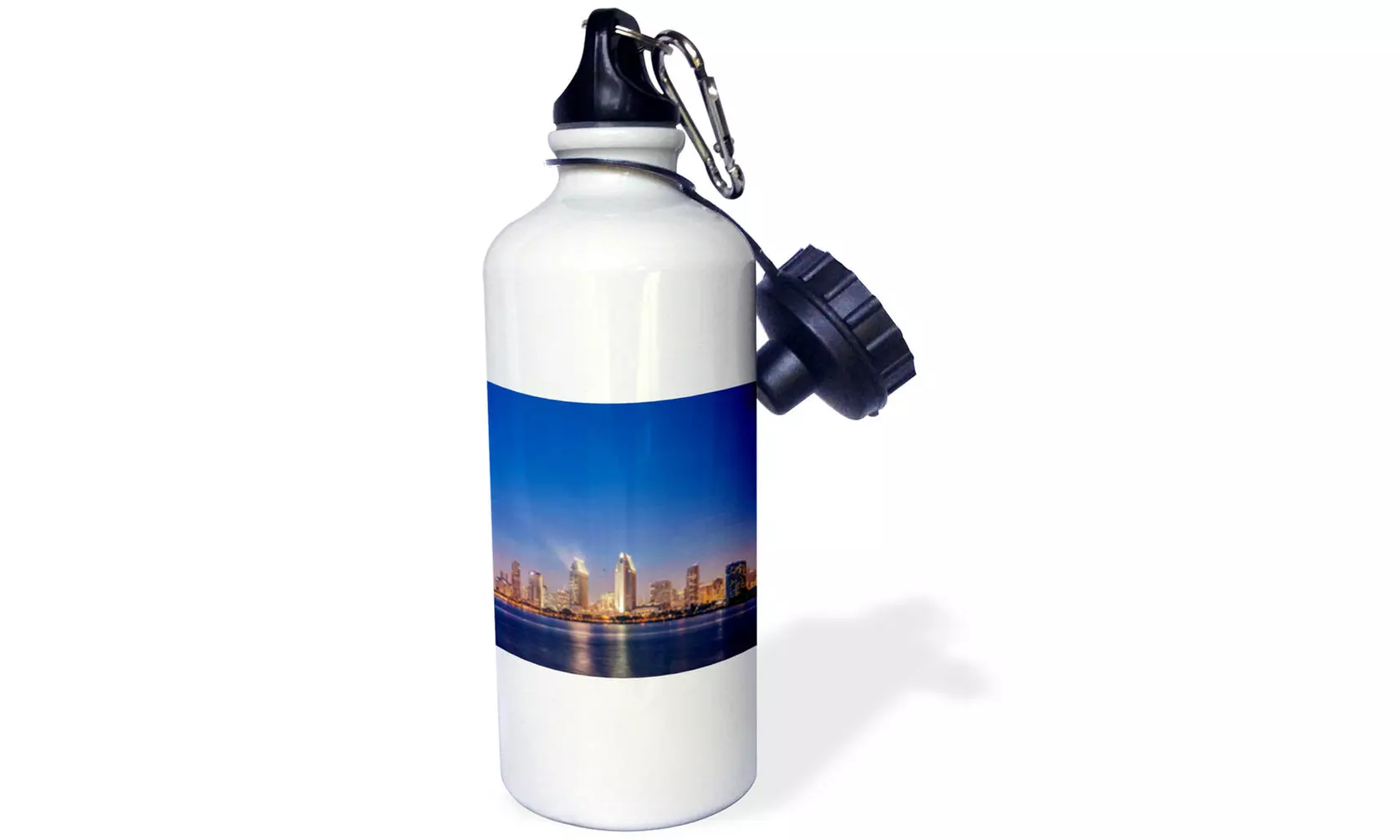  Water Bottle USA, California, Coronado Island, San Diego Skyline at Twilight.  - Second Medium