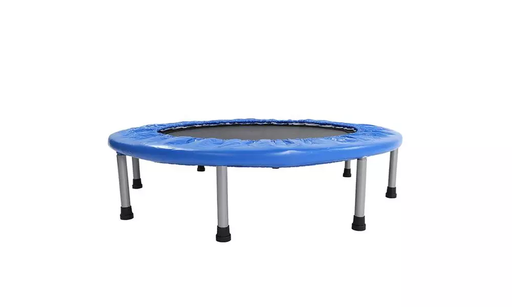 38" Mini Trampoline Band Safe Elastic Exercise Workout with Padding Springs Blue - Primary Image