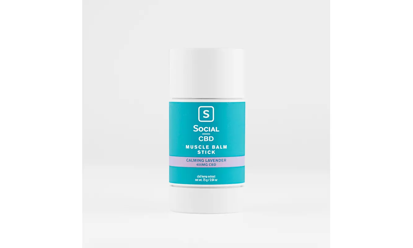 Social CBD - 400MG Muscle Balm Stick 2.6oz - Lavender - Second Medium
