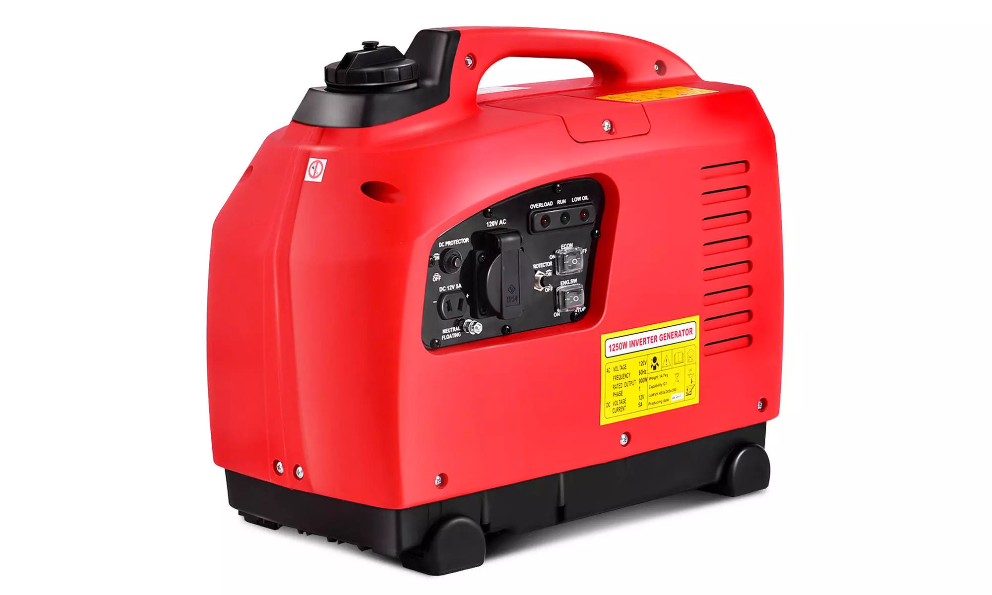 Costway Portable 1250W Digital Inverter Generator 4 Stroke 53cc Single Cylinder - Primary Image