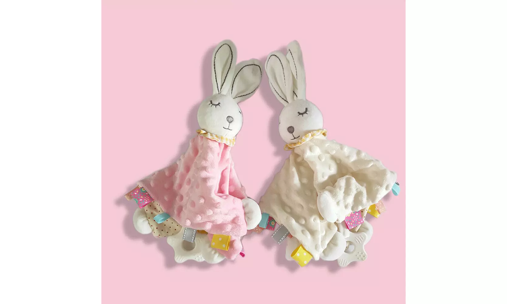 5-in-1 Security Blanket Newborn Baby Infant Nursery Cuddleplush Toy Teether