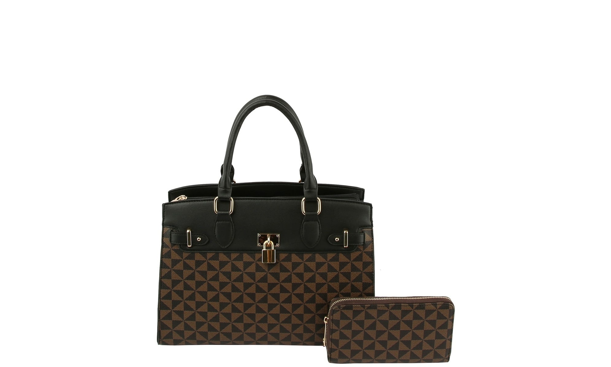 Monogram Padlock 2-in-1 Satchel Handbag