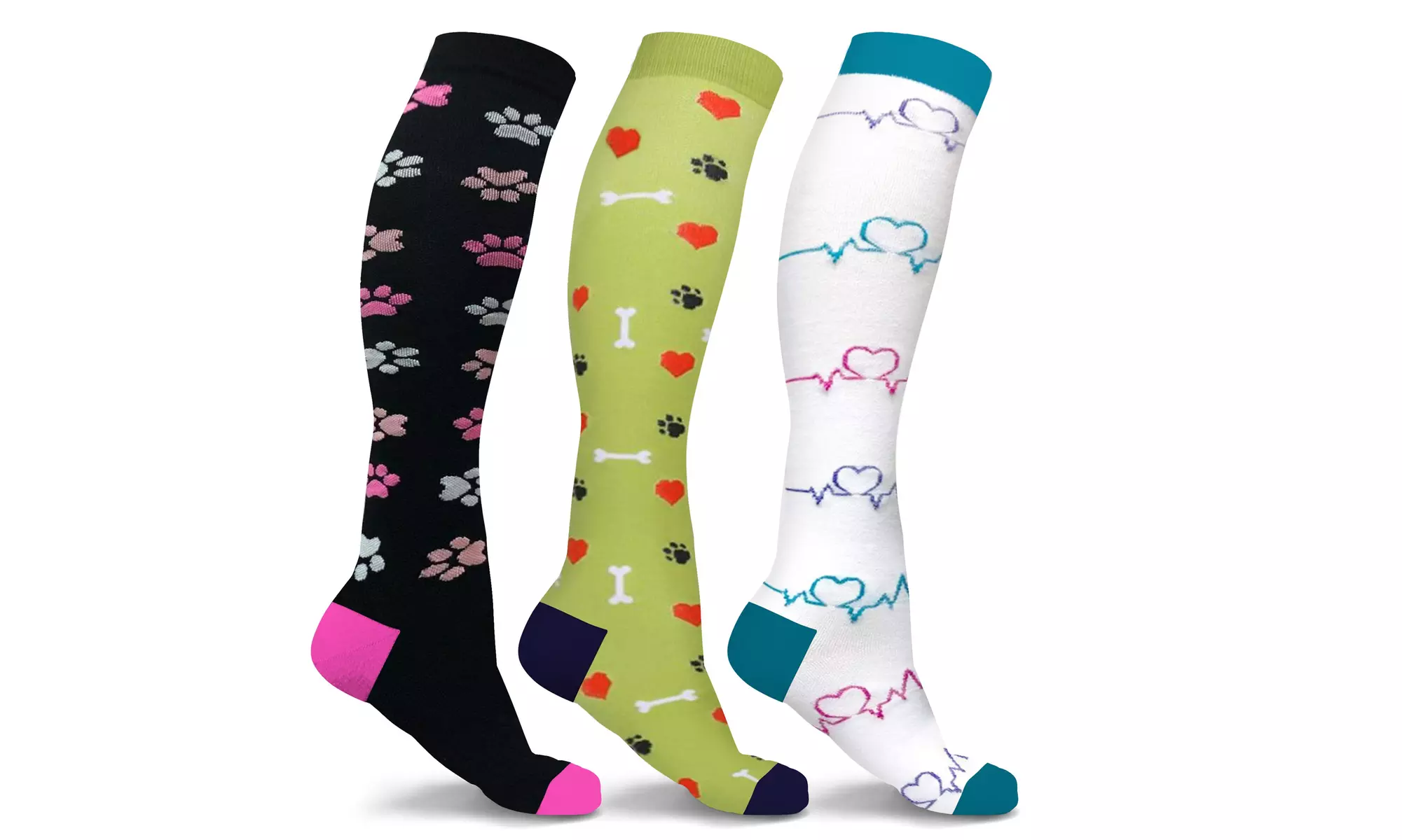Fun and Expressive Compression Socks (3 Pairs)