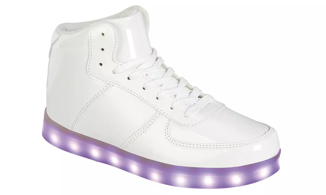 Women 7 Mods Light Up LED Sneakers Ankle Luminous Dance Shoes Casual Boots - Second Medium