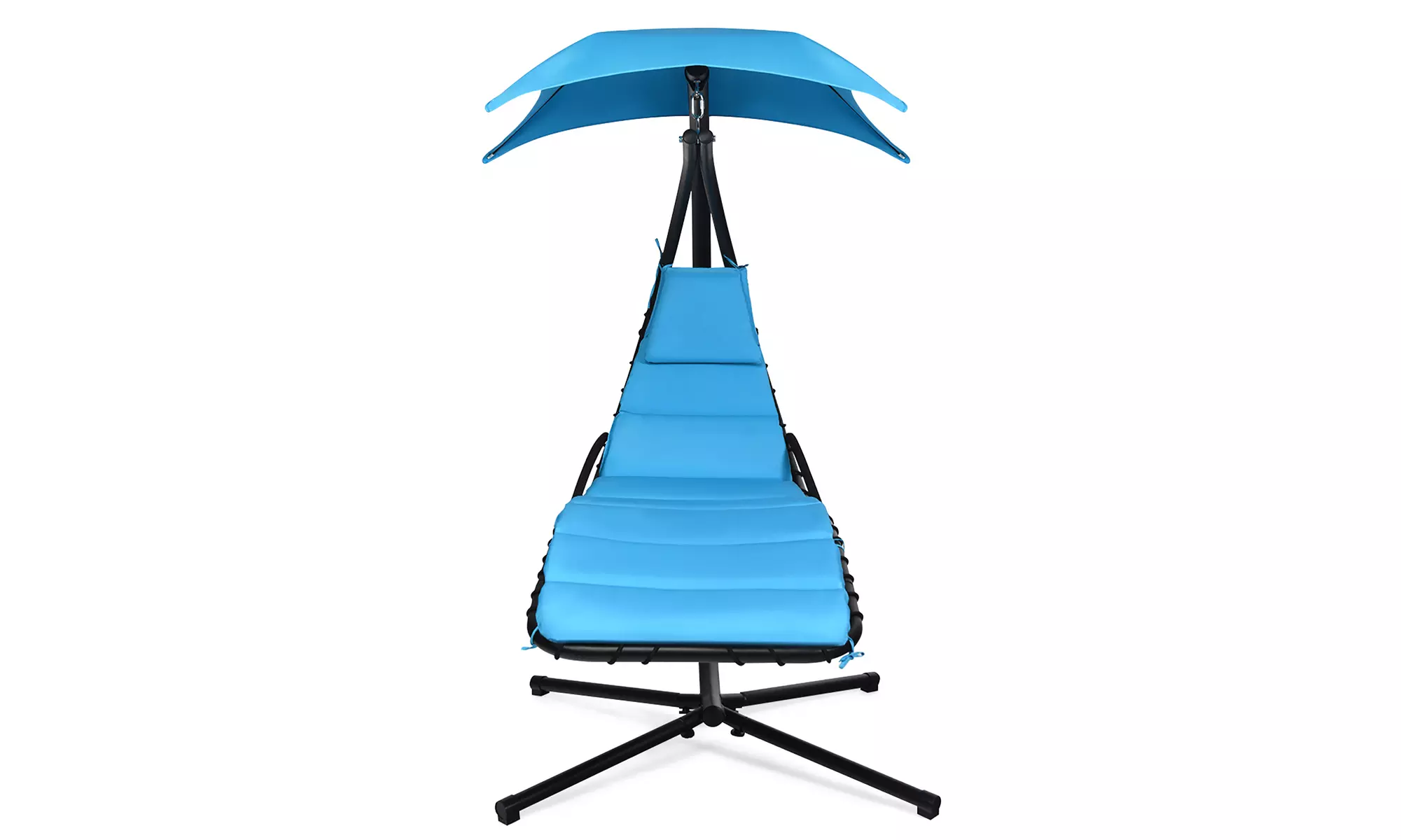 Costway Hanging Swing Chair Hammock Chair w/ Pillow Canopy Stand 3 colors