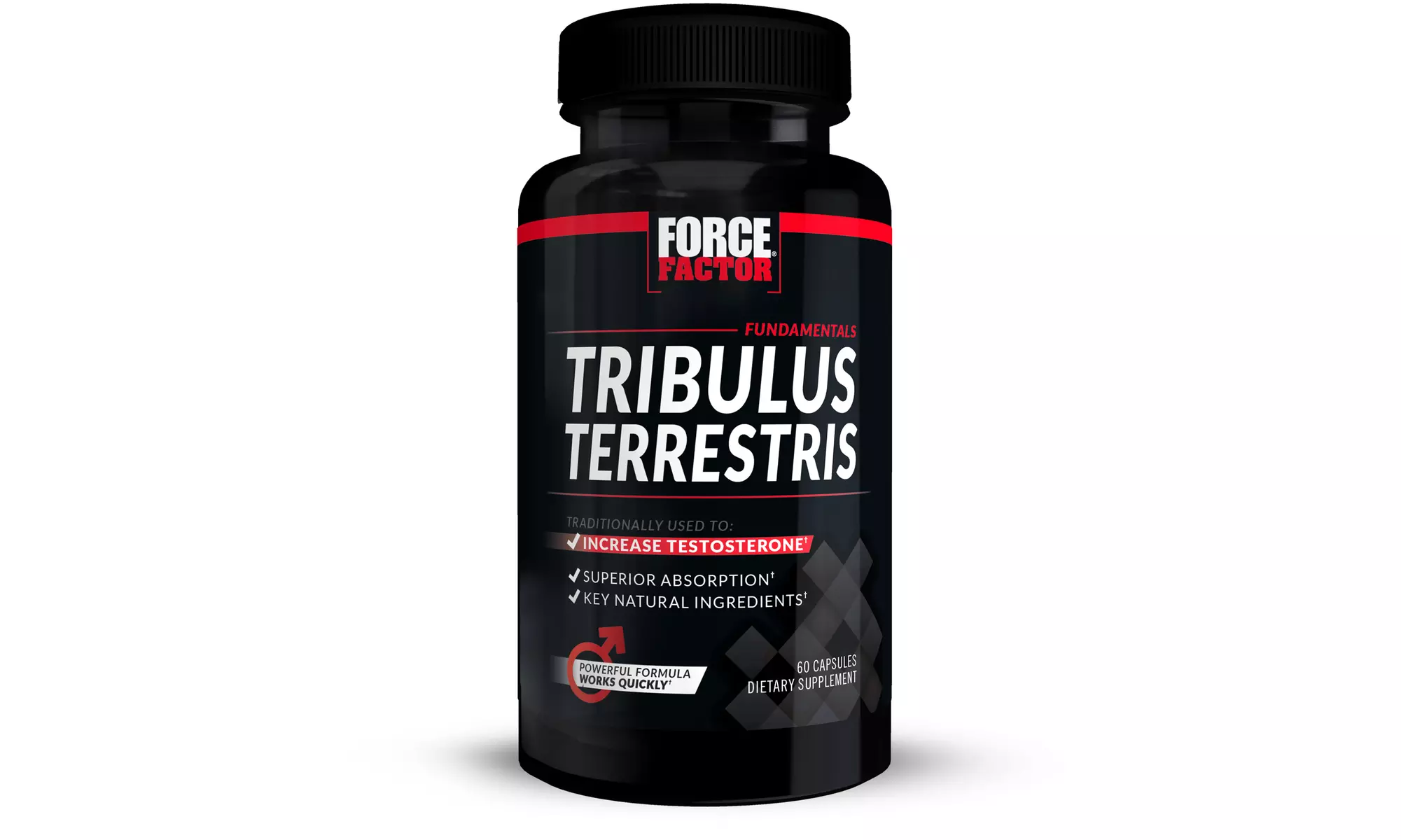 Force Factor Tribulus Terrestris 1000mg 45% Saponins Safe Testosterone Booster - Primary Image